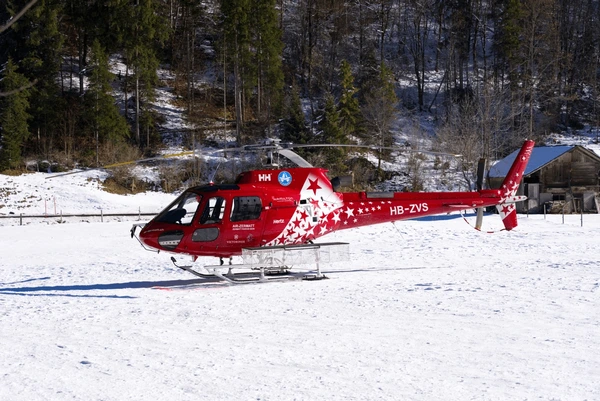 helicopter in mountain