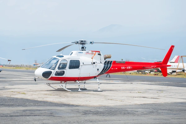 helicopter in airport